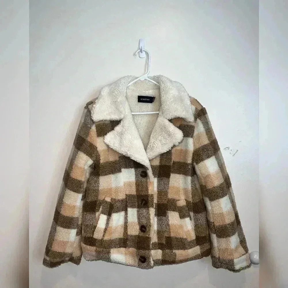 MINKPINK Checkered Fleece Jacket/Shacket